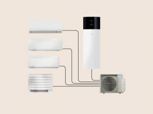 Multi+: Vytápění nebo chlazení více místností a ohřev vody pro vaší domácnost