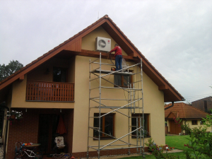 Montáž venkovní jednotky klimatizace pro RD